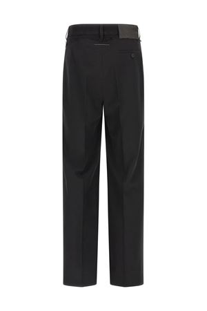 Pantaloni con frange in misto lana vergine nero MM6 MAISON MARGIELA | SH0KA0062MTN133961